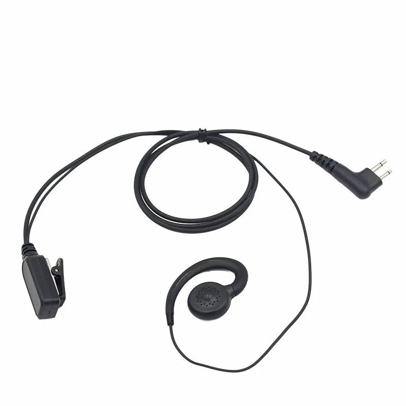 

C Swivel Two Way Radio Earpiece 2 Pin Walkie Talkie Headset with PTT Mic Compatible with Motorola CP200 CP200D CLS1110 CLS1410