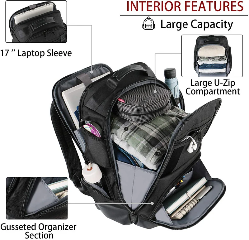 Мужской рюкзак Matein из полиэстера для ноутбука 17 дюймов без ключа 2019|Мужские