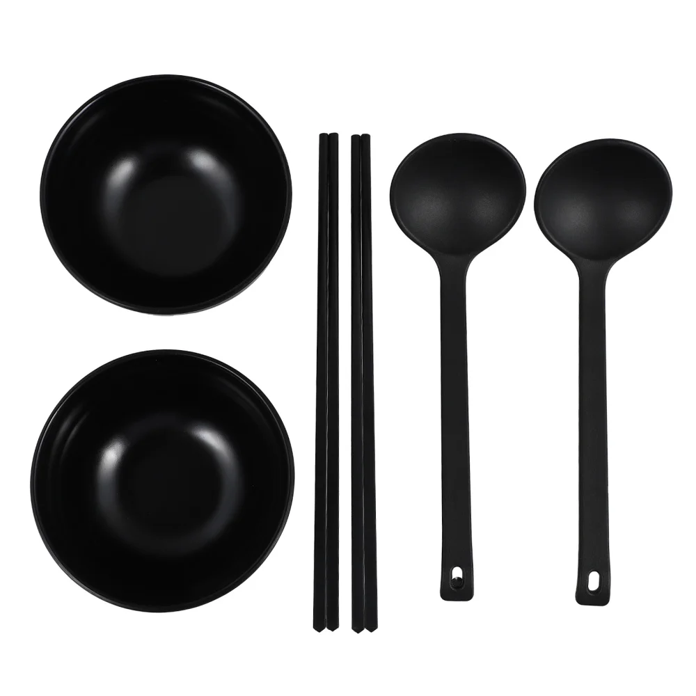 

Durable Melamine Noodle Soup Ramen Bowl for Home Restaurant Hotel (Black)