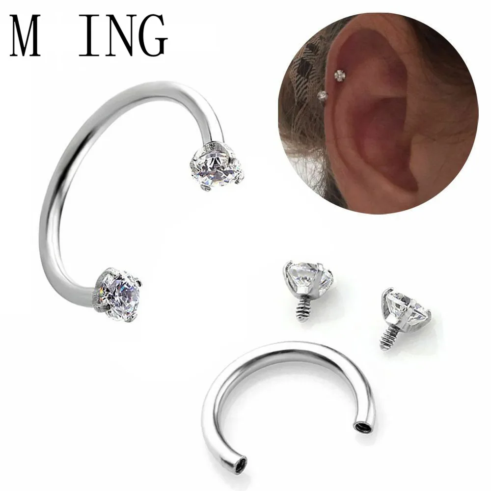 MLING новейшие серебряные хрустальные ювелирные изделия для пирсинга тела модные