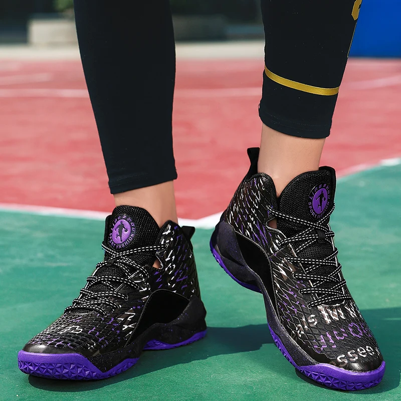 Мужские женские мужские баскетбольные кроссовки с высоким берцем уличные