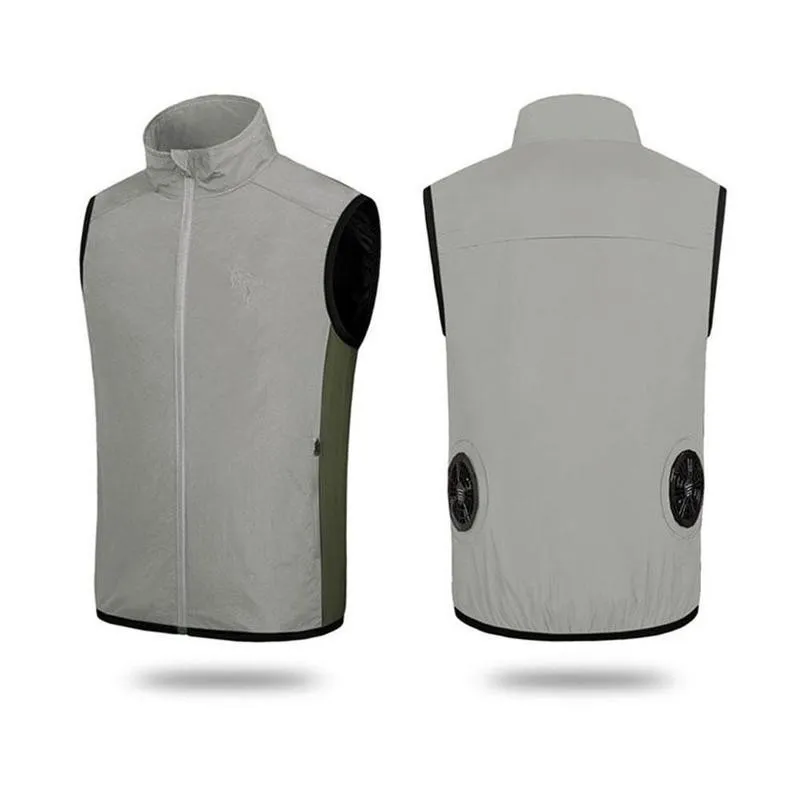 

Summer Fan Cooling Vest Charing Usb Men Women Air Conditioning Cool Waistcoat Plus Outdoor USB 3xl Protection Jacket Sun Coat