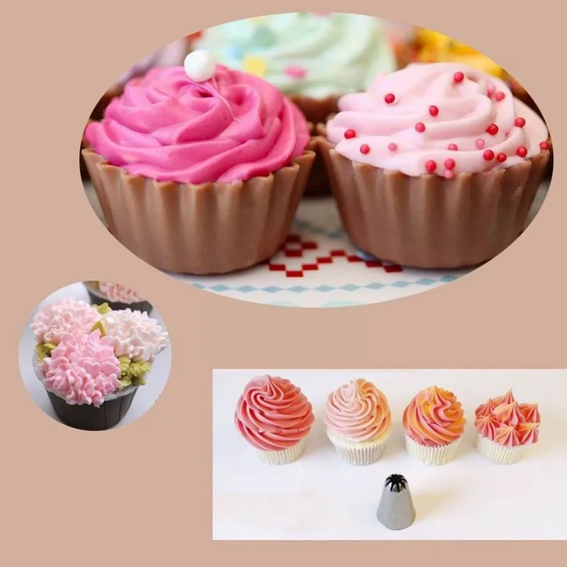 Сопла из нержавеющей стали для украшения торта Кондитерские глазурь цветочные