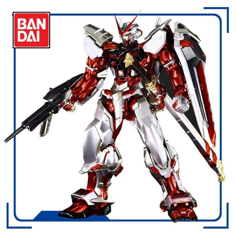 

BANDAI HIRM 1/100 MBF-P02 Gundam Astray Red Frame Metal Coloring Assembly Model Action Toy Figures Gifts for Children
