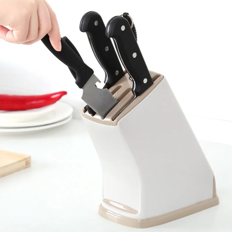 

Kitchen Plastic Knife Holder Multifunctional Knife Storage Rack Drain Kitchen Knife Rack