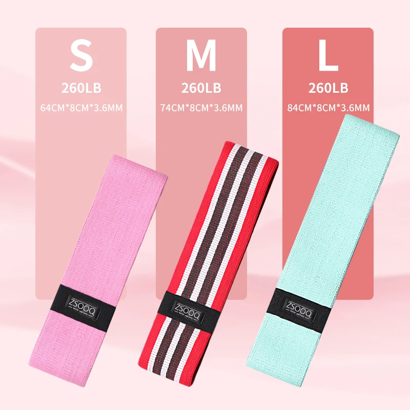 Fitness Hip Loop Resistance Bands Anti-slip Squats Expander Strength Rubber Bands Yoga Gym Training Braided Elastic Bands Sports