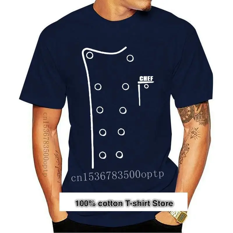 

Camiseta divertida de CHEF blanco para hombre, camisa de manga corta, regalo de cocina, novedad