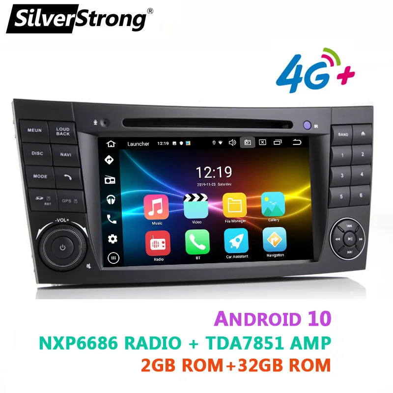 SilverStrong 2Din IPS Android10 4G 64GB W211 радио автомобильный DVD для Mercedes Benz E class E200 E220 E300 E350 E240 E260