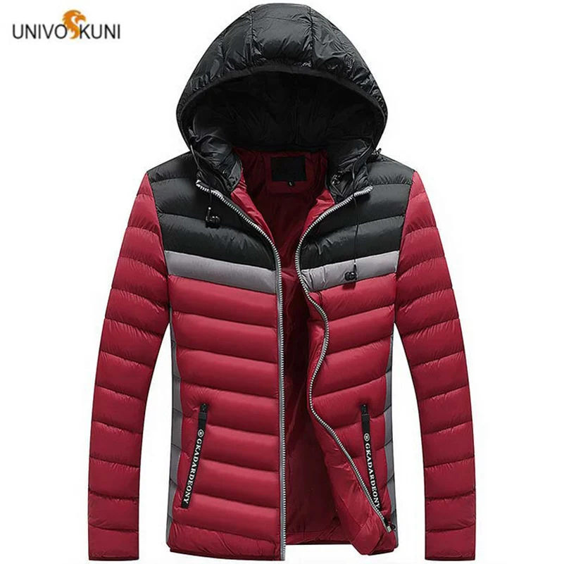 UNIVOS KUNI/Для мужчин зимняя куртка высокое качество с капюшоном парки верхняя