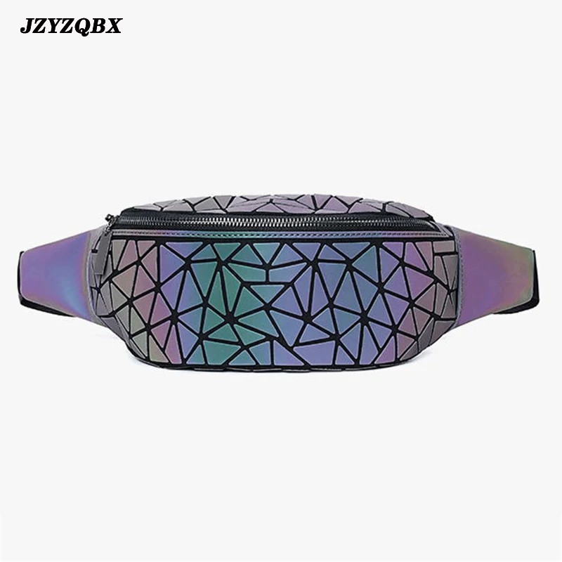 

JZYZQBX Luminous Waist Pack 2020 Fashion Personality Diagonal Package Solid Color Geometric Rhombus Chest Bag Women's Chest Bags