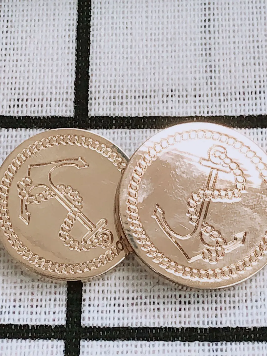 Металлические золотые пуговицы в стиле ретро для одежды фирменные с якорем