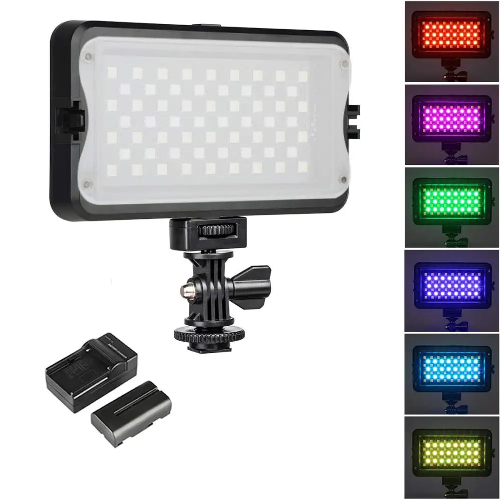 Viltrox RB10 цвета светодиодный светильник для видео белый+ затемненный RGB светильник ing заполняющий светильник+ аккумулятор+ зарядное устройство для DSLR камеры YouTube live