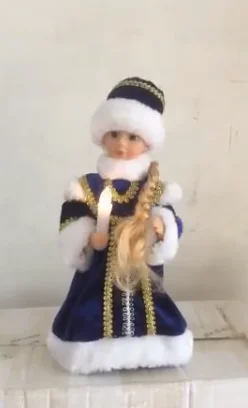 Snow Maiden-2 Русская версия Кукла Снегурочка Санта Клаус говорящие игрушки электрическая Музыкальная Рождественская кукла украшения Рождественские подарки для детей - Цвет: Snow Maiden-2