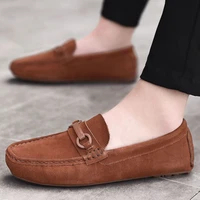 2021 shoes man 100 genuine leather man flat shoes casual loafers slip on flats shoes moccasins man driving shoes