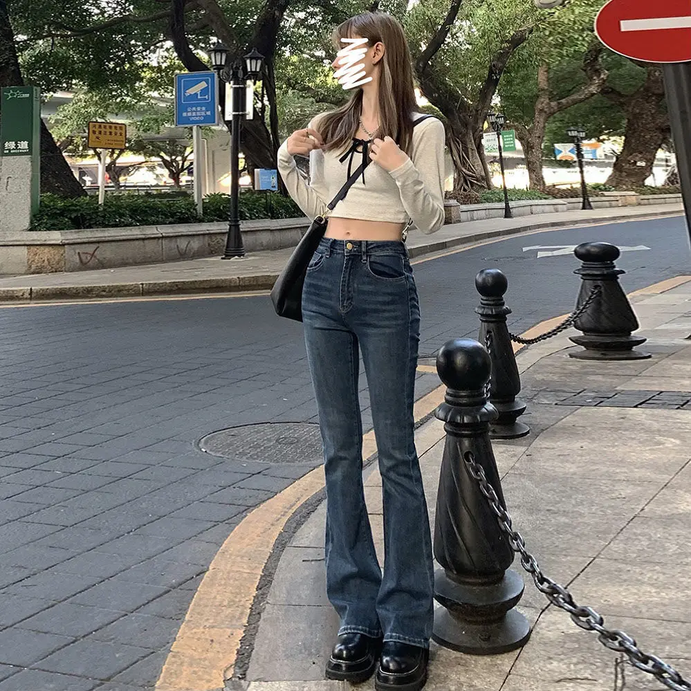 

NEW High Waist Loose Comfortable Jeans For Women Wide Leg Pants Elastic Fashion Boyfriend Style Denim Pants Trousers Plus Size