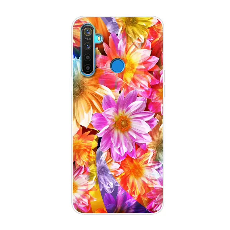 Мягкий чехол для Realme 5 мультяшный Силиконовый ТПУ телефона Oppo Realme5 RMX1911 задняя