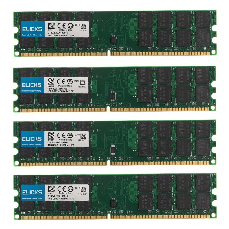 16 Гб 4 шт. PC2 6400 DDR2 800MHZ 240pin настольных компьютеров AMD Оперативная память 1 8 V SD только