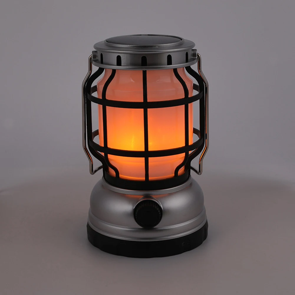 

LED Solar Barn Lantern Lamp Portable Outdoor Camping Tent Light USB Rechargeable Retro Classic Kerosene Lamps Emergency Lights