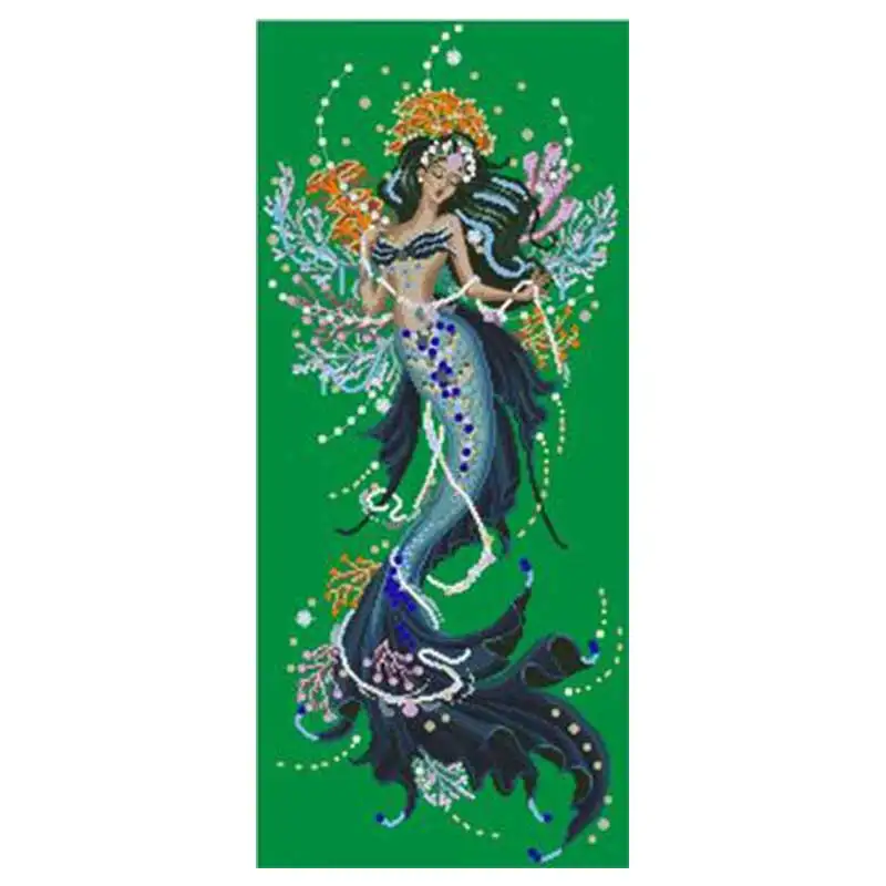 

Mermaid girl patterns counted 11CT 14CT DIY Cross Stitch Sets Cross-stitch Kits Embroidery Needlework