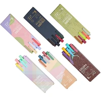 5pcsset colorful gel pen kawaii push sign pens hand account journal japan cute press gel pens 0 5mm school office stationery