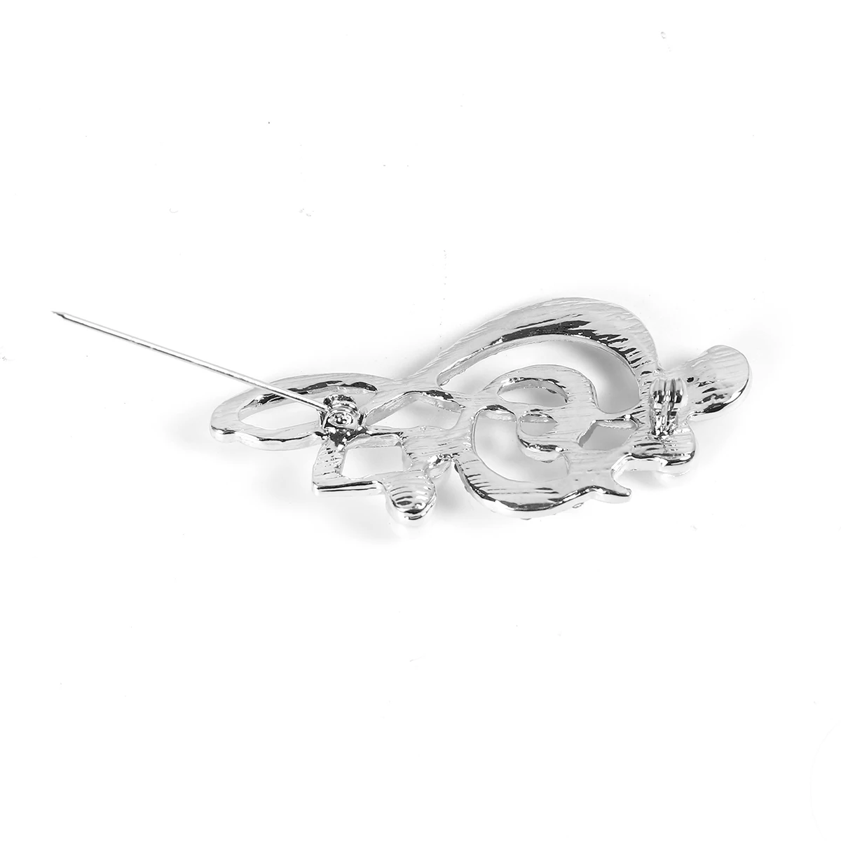 

Pearl Like Notes Brooch Gold Color Zinc Alloy Fashion Pearl Fixed Strap Charm Pin Sweater Cardigan Clip Chain Brooches Jewelry