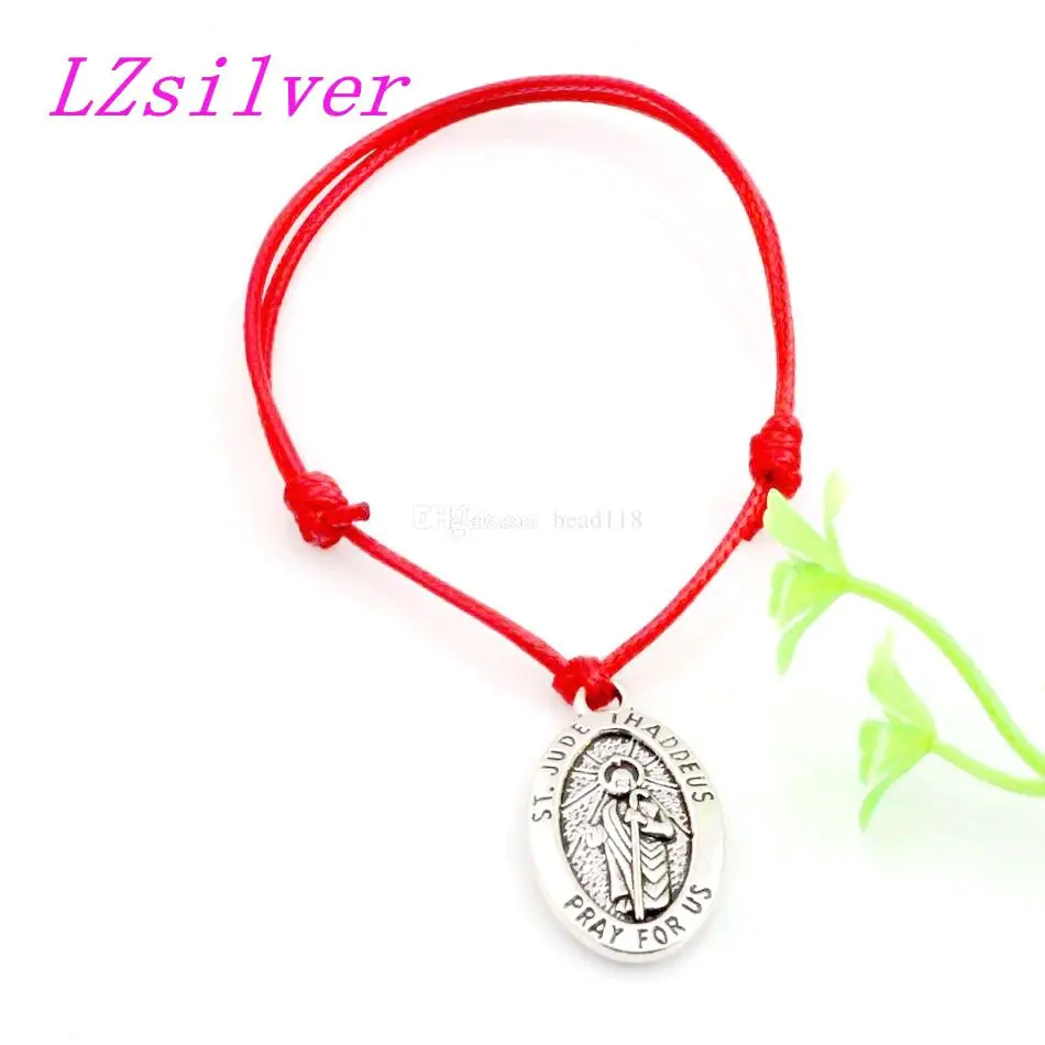 10 шт. регулируемые браслеты из цинкового сплава Иуда Фаддей Иисуса Овальный