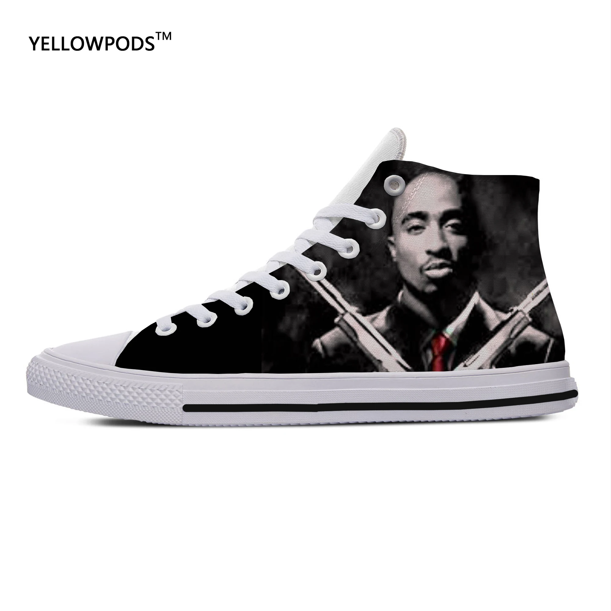 

Men and Women's Running Sneakers 2Pac Tupac Shakur Icon Rap Male Customized Printed Canvas Shoes Breathable Lace-up Shoes
