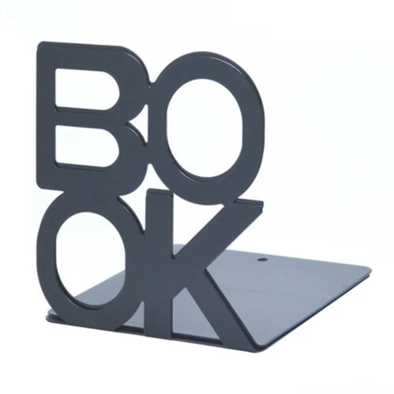 

2PCS 140mm Book Letter Book Baffle Book Holder Metal Book Stand Book Stand Up Book Holder