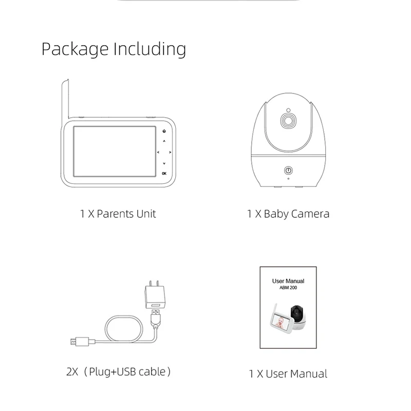 Радионяня Sailvde с камерой беспроводная радионяня функциями Двусторонняя