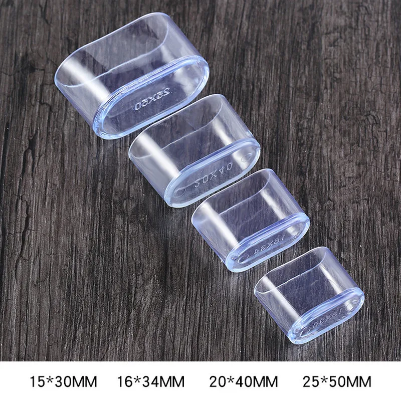 8 шт./лот прозрачный овальный резиновый стол стул нога пол крышка протектор диван