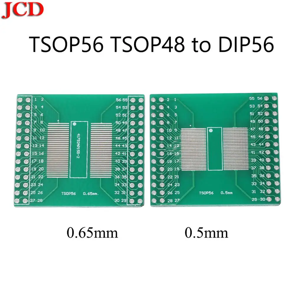 Плата адаптера JCD для платы PCB TSOP56 TSOP48 к DIP56 плата серии AM29 IC 0 5 мм 65 | Обустройство