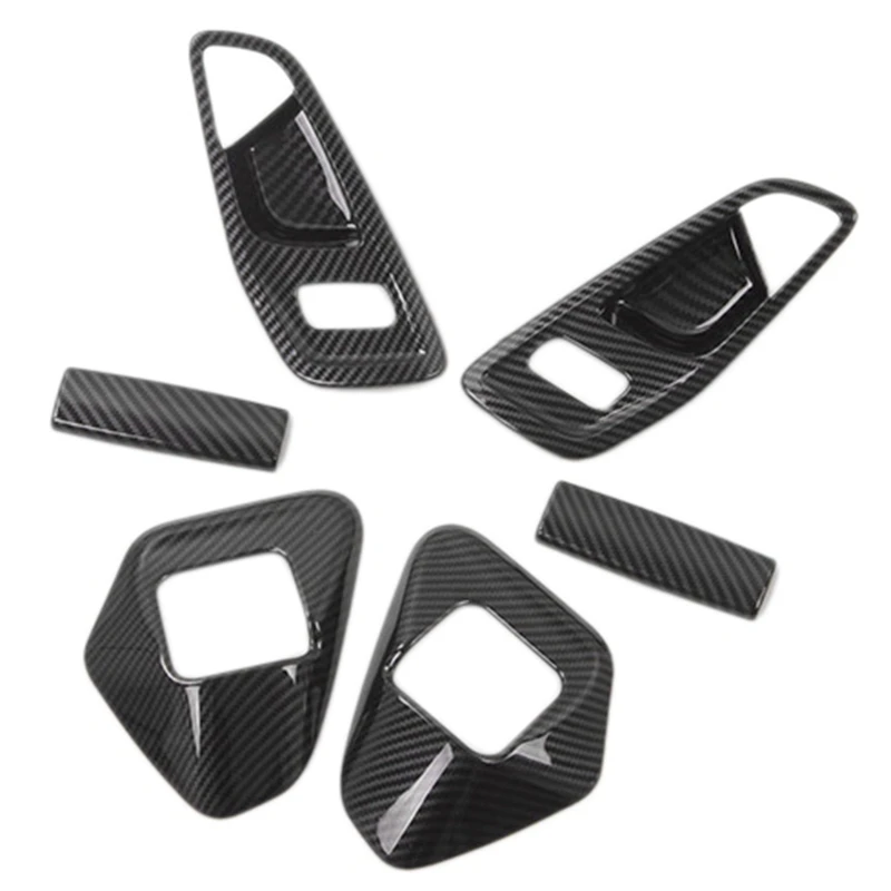 

6 Pcs Car Inner Door Handle Bowl Cover & 2 Pcs Car Inner Front Pillar AC Outlet Air Outlet Cover Trim