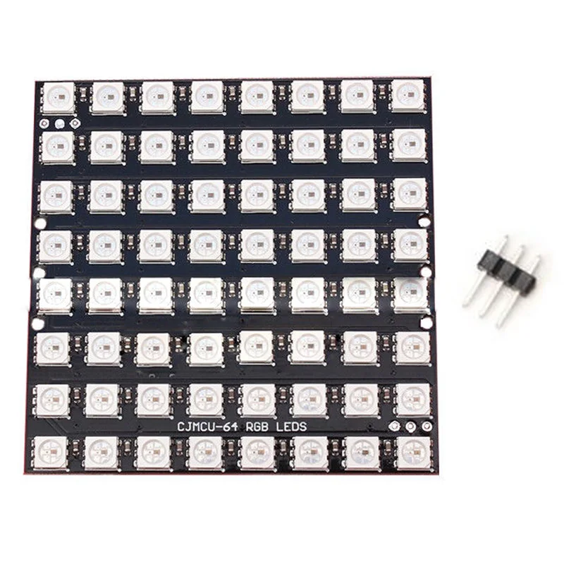 8x8 64 светодиодная матрица WS2812 LED 5050 RGB полноцветная плата драйвера для