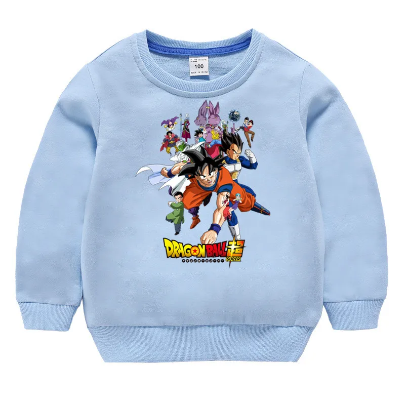Детские хлопковые толстовки с капюшоном принтом Dragon Ball Z super son goku хлопковый