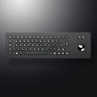Black Metal PC Terminal Keyboard Vandal Proof Rugged Panel Mount Stainless Steel Keyboard For Self Service Kiosk