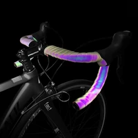 road bike noctilucent handlebar tapes light reflective dazzle cycling bar tape mtb pu leather colorful bicycle fork grip tape