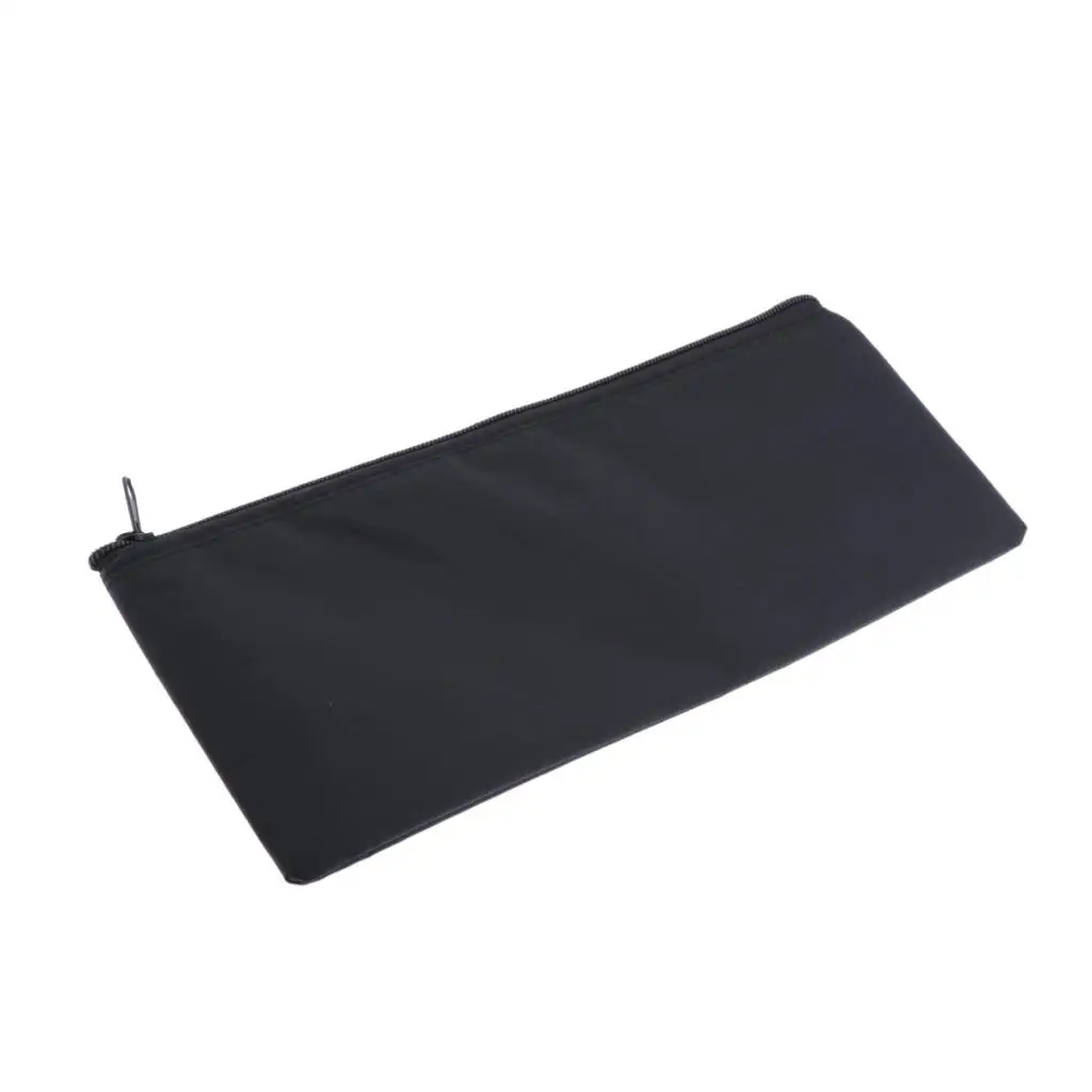 

1 Pieces Microphones Zipper Bag Soft Pouches Oxford Cloth Black 31x11cm