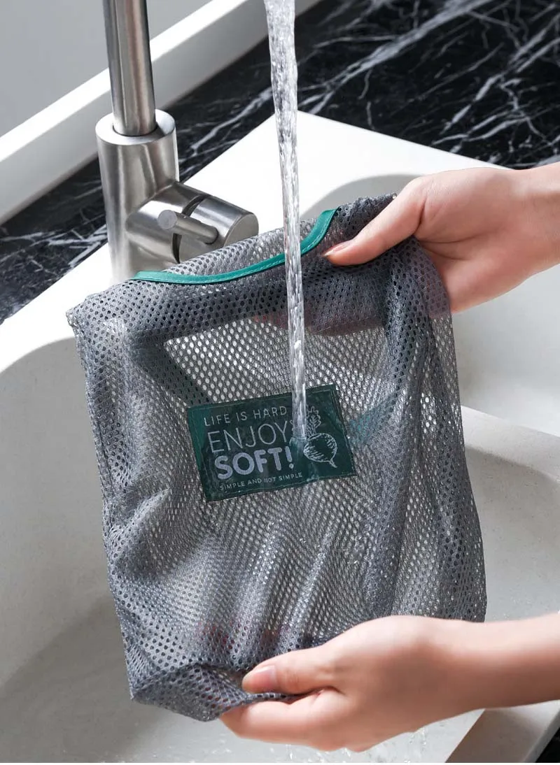 Hanging Vegetables Shopping Storage Bags Shopper Tote Mesh Net Woven Cotton Washable Shoulder Bag Home Kitchen Hand Totes | Дом и сад