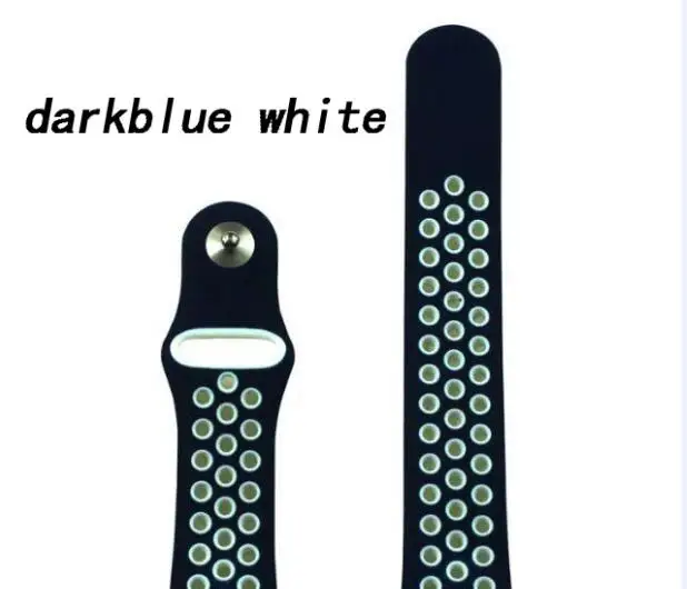 22 мм 20 силиконовый ремешок для samsung gear S3 sport S2 Classic Frontier galaxy watch 42 46 мм ремешок huami amazfit gtr bip 2 huawei gt - Цвет ремешка: darkblue white