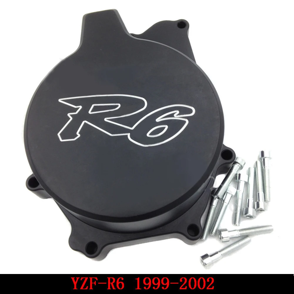 Подходит для Yamaha YZFR6 YZF R6 1999 2000 2001 2002 крышка статора двигателя мотоцикла черная