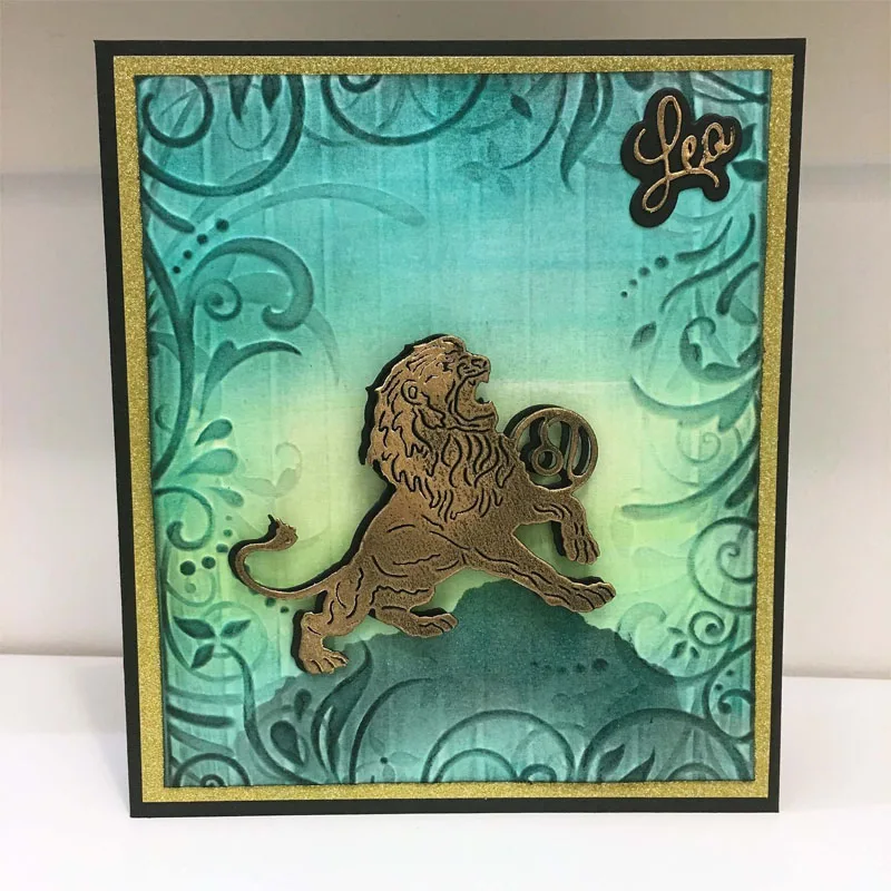 Двенадцать созвездий животное слово металлические режущие штампы трафареты для