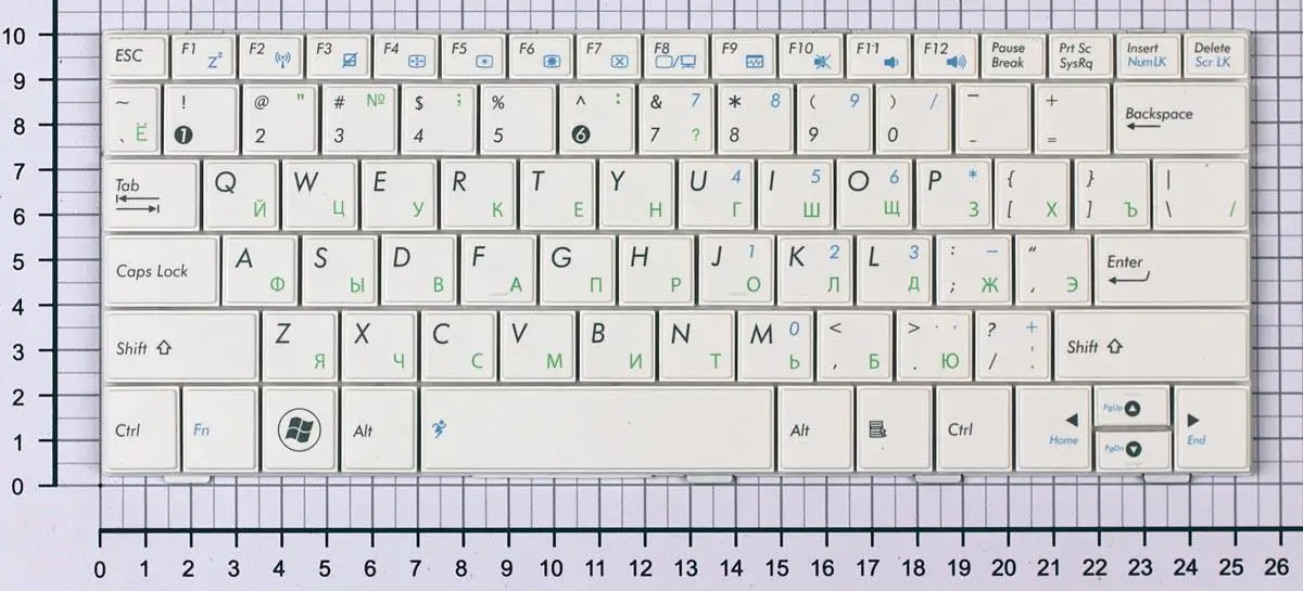 Клавиатура для Asus EEE PC 1005 1001 1001PX 1008 1005HA 1008HA Series p/n: 04GOA191KUS10-3 04GOA192KUS10-1 04GOA192KUS10 |
