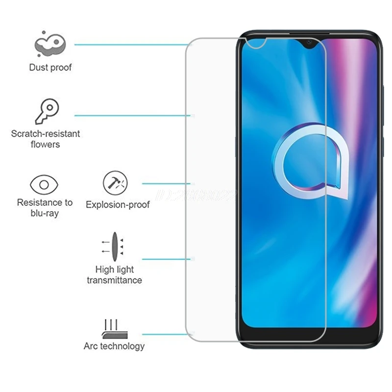 Для Alcatel 1V 1B 1S 3L 2020 защита экрана 9D для мобильного телефона lcd Передняя пленка 6 22