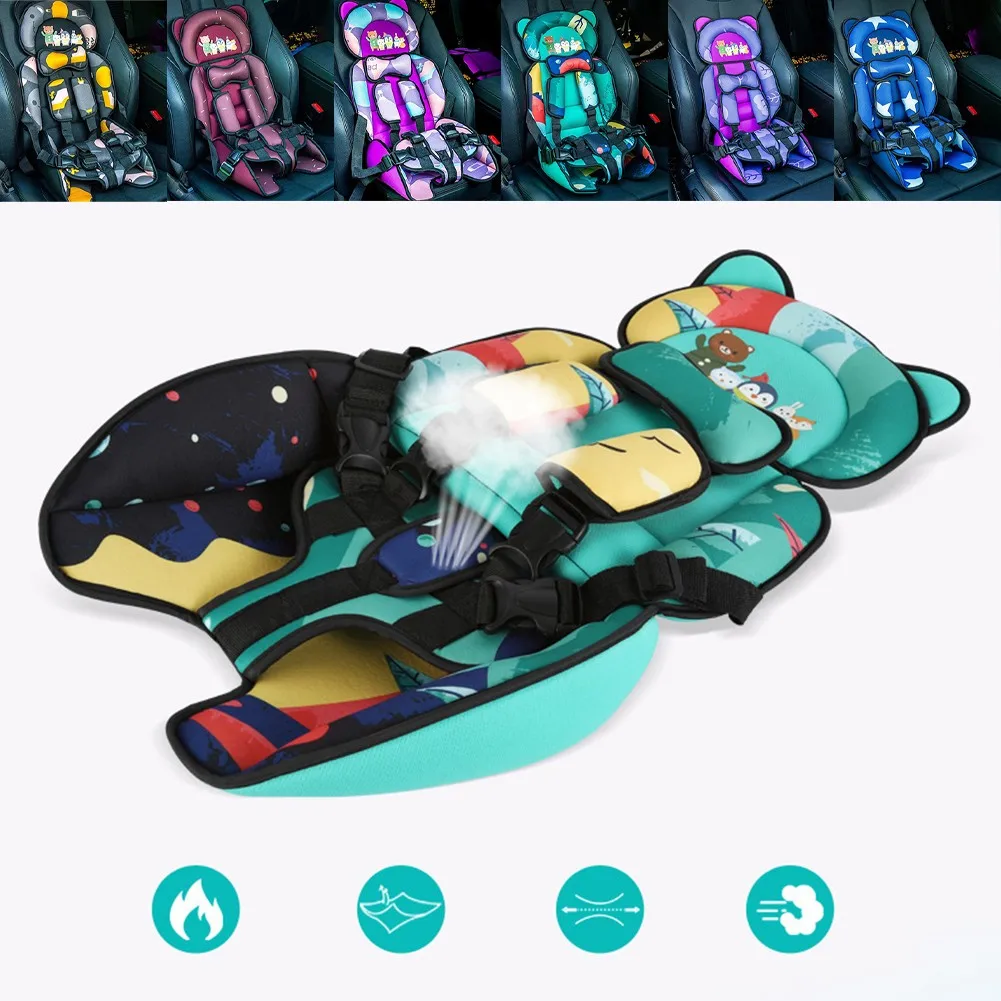 

1 PC Car Child Safety Seat Portable Cartoon CuteSafety Seat 6 Months-12 Years Old Baby Car Child Safety Seat Cushion 36KG