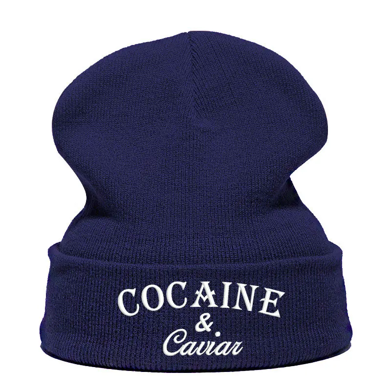 Beanie шляпа Skullie Кепки смутная зима вышивка забавная для уличного танцора, персонализированный для танцев в стиле хип-хоп с икрой Для женщин Для мужчин и мальчиков - Цвет: navy white