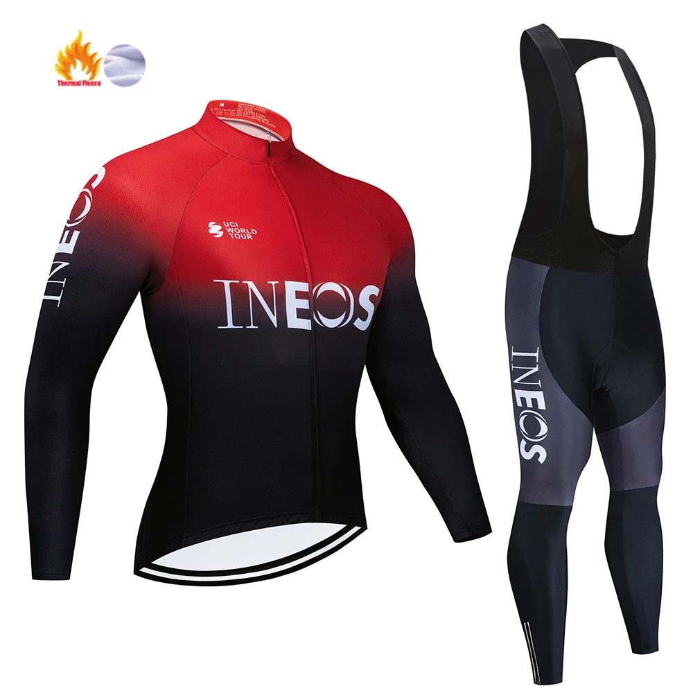 Cycling suit INEOS велосипедная команда Джерси 19D набор велосипедных штанов одежда для мужчин зимняя полярная термальная профессиональная велосипедная майка - Цвет: Cycling suit
