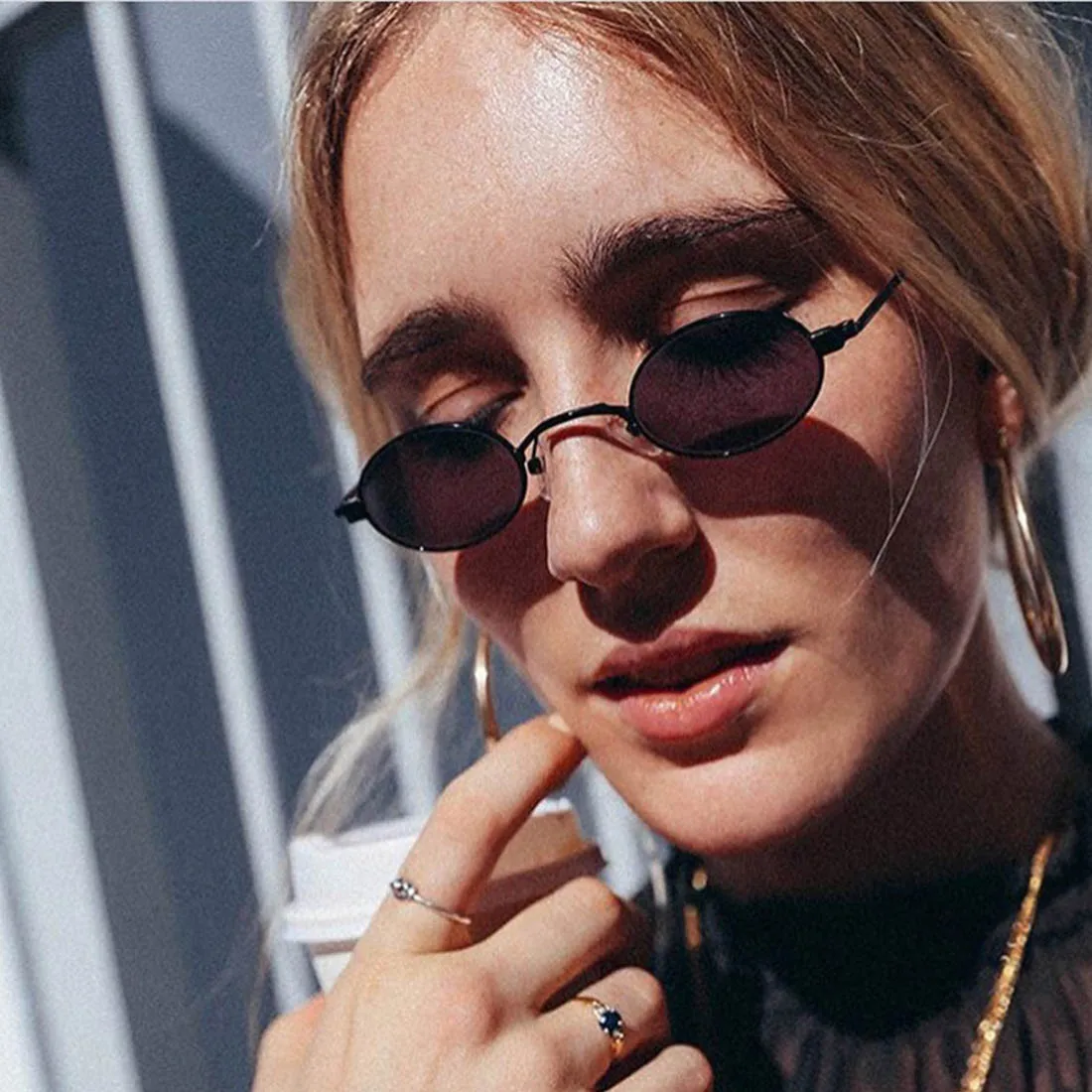 Женские Овальные Солнцезащитные очки D.King маленькие в стиле стимпанк ретро