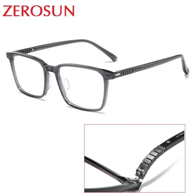 

Zerosun Acetate Eyeglasses Frames Men Glasses Male Full Rim Spectacles for Prescription Optical Eyewear