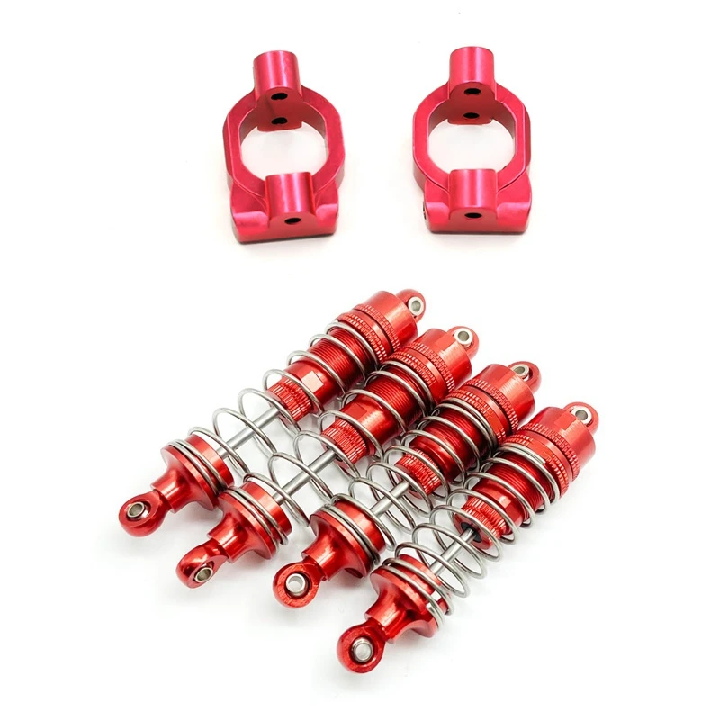 

4 Pcs All Metal Shock Absorber Damper with 2 Pcs Aluminum Alloy Front C Hub Carrier Caster Block C Seat