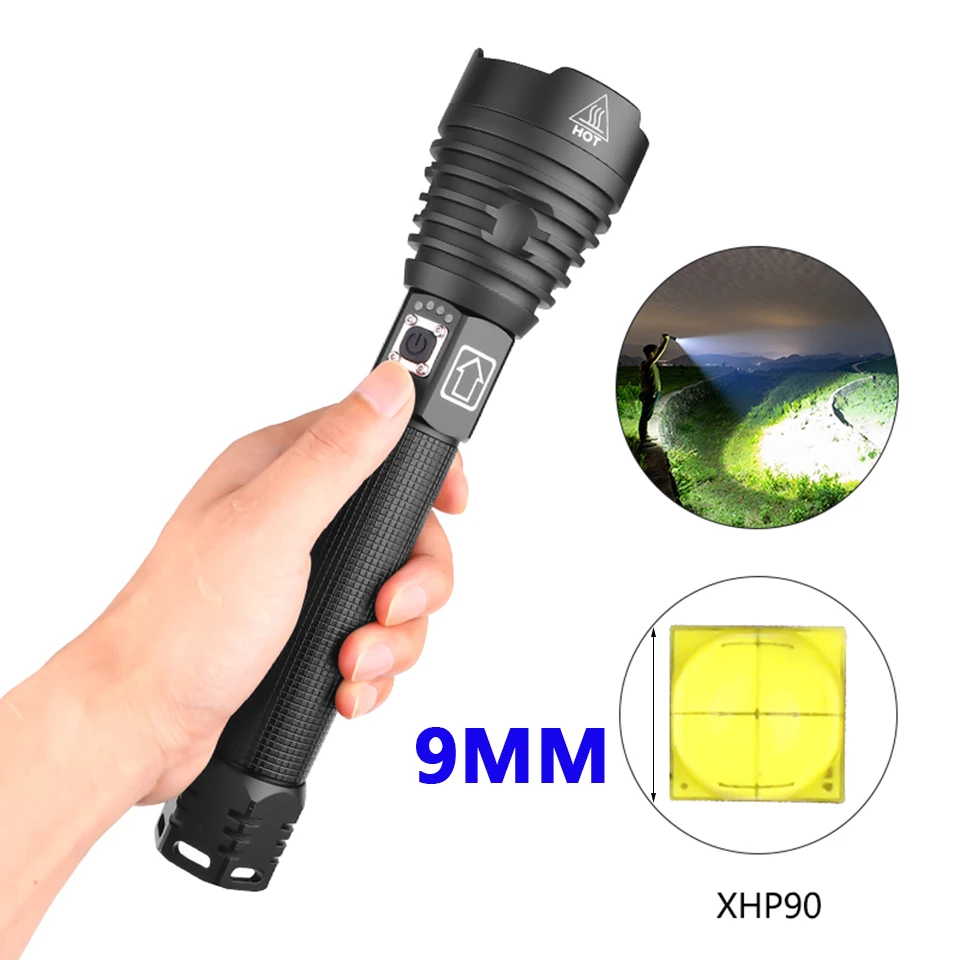 Litwod XHP90 мощный светодиодный светильник-вспышка фонарь с зумом 18650/26650 usb Перезаряжаемый Аккумулятор ярче, чем xhp70.2 кемпинг, уличный светильник